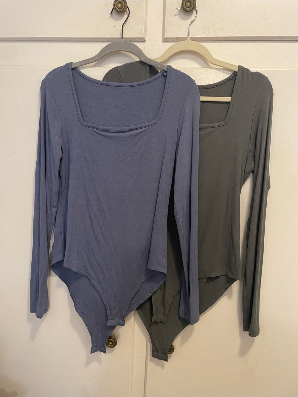 ⭐️3 for $25 | Long Sleeve Square Neck Bodysuit - Blue